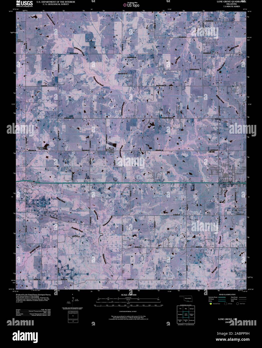 Lone grove oklahoma map hires stock photography and images Alamy