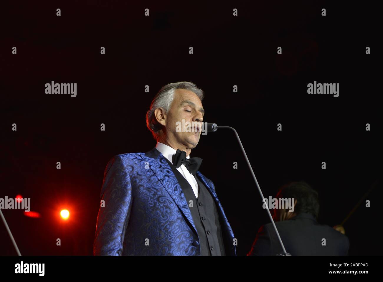 The Italian tenor and singer Andrea Bocelli at the Griminelli & Friends concert Stock Photo