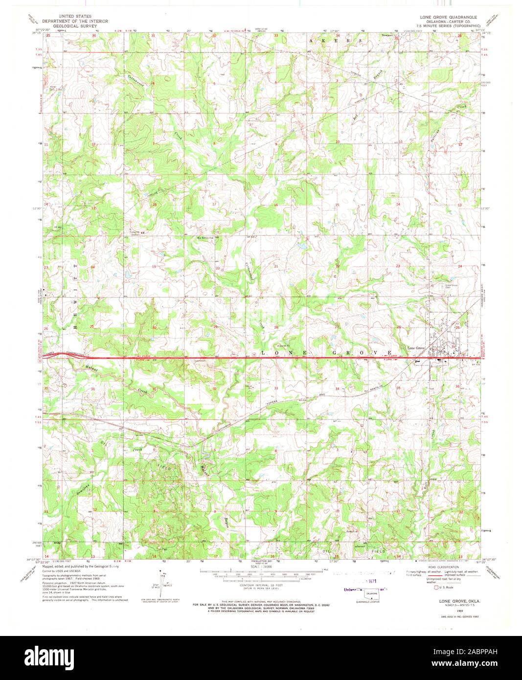 Map of lone grove oklahoma hires stock photography and images Alamy