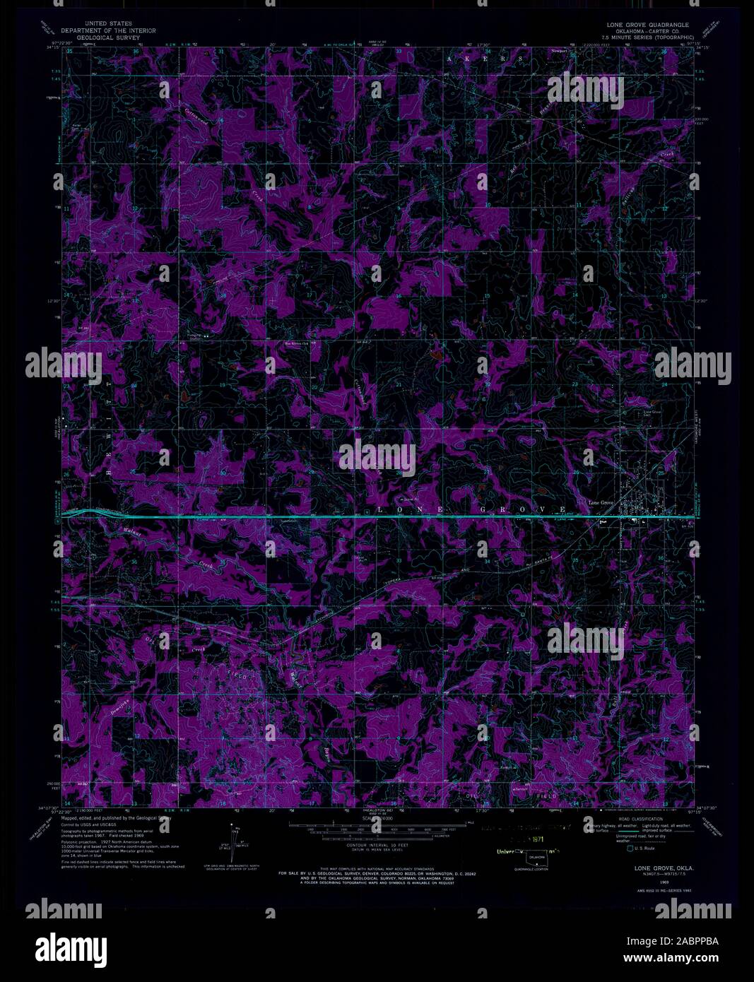 Lone grove oklahoma map hires stock photography and images Alamy