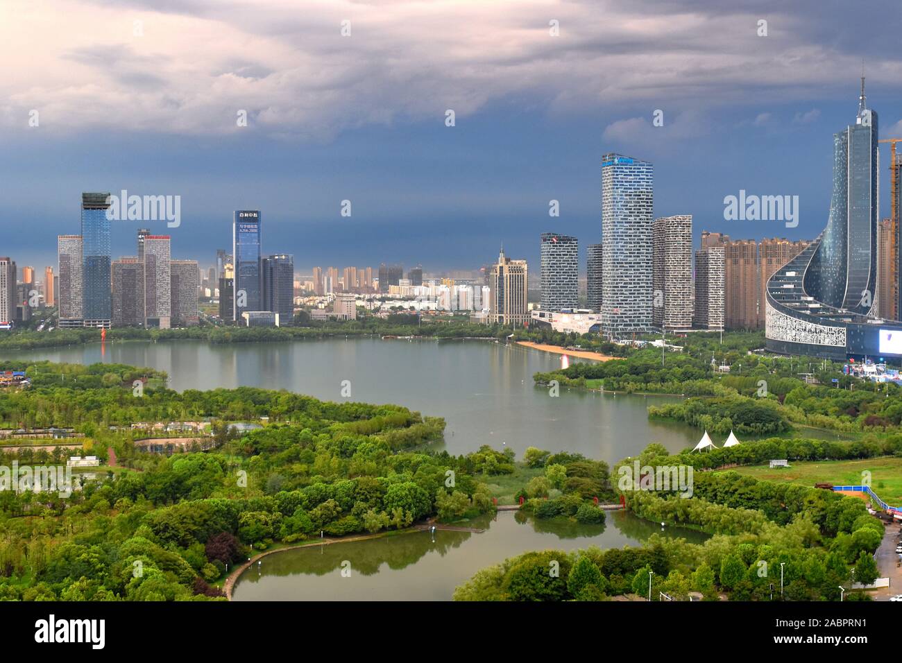 Real estate and swan lake park hires stock photography and images Alamy