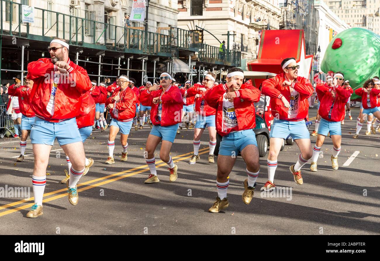 New York, NY November 28, 2019 610 Stompers of New Orleans perform