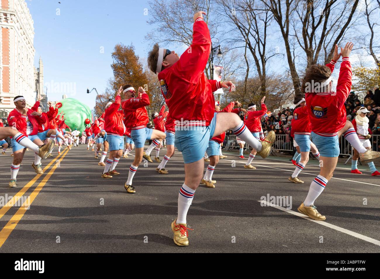 New York, NY November 28, 2019 610 Stompers of New Orleans perform