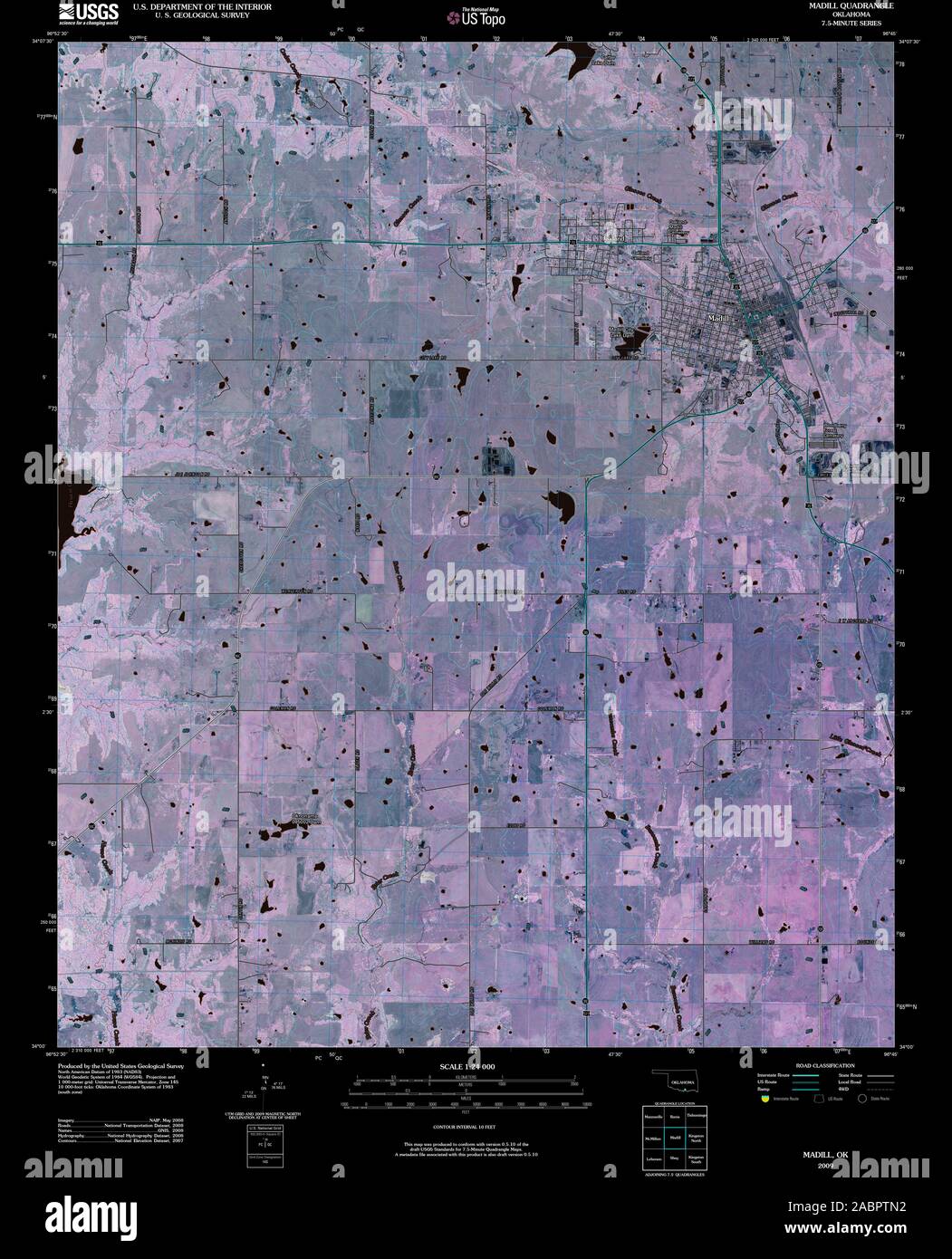 Map of madill oklahoma hires stock photography and images Alamy