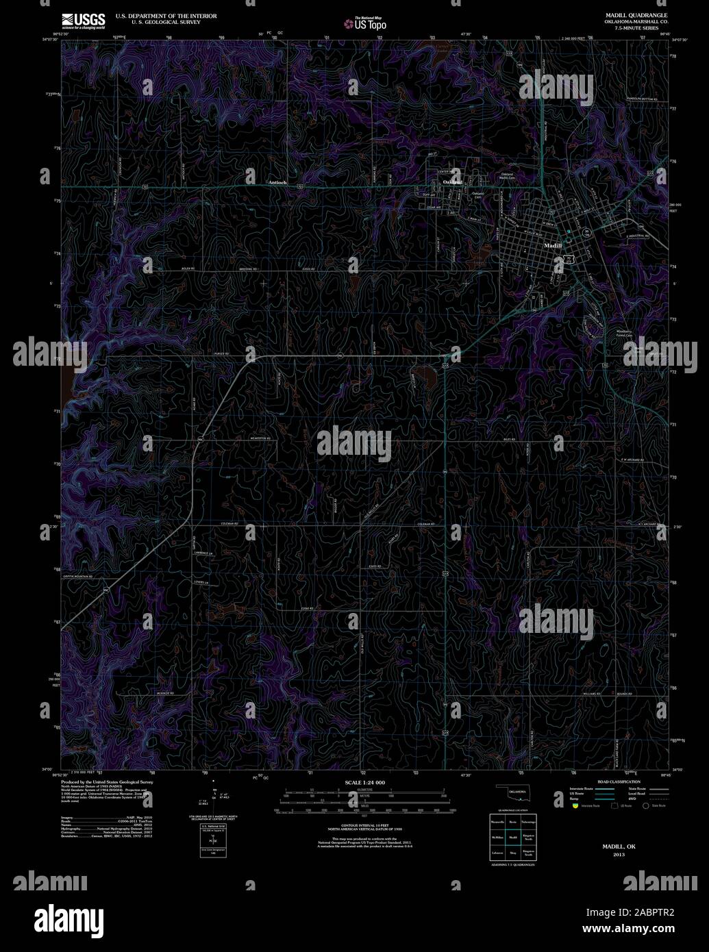 Map of madill oklahoma hires stock photography and images Alamy