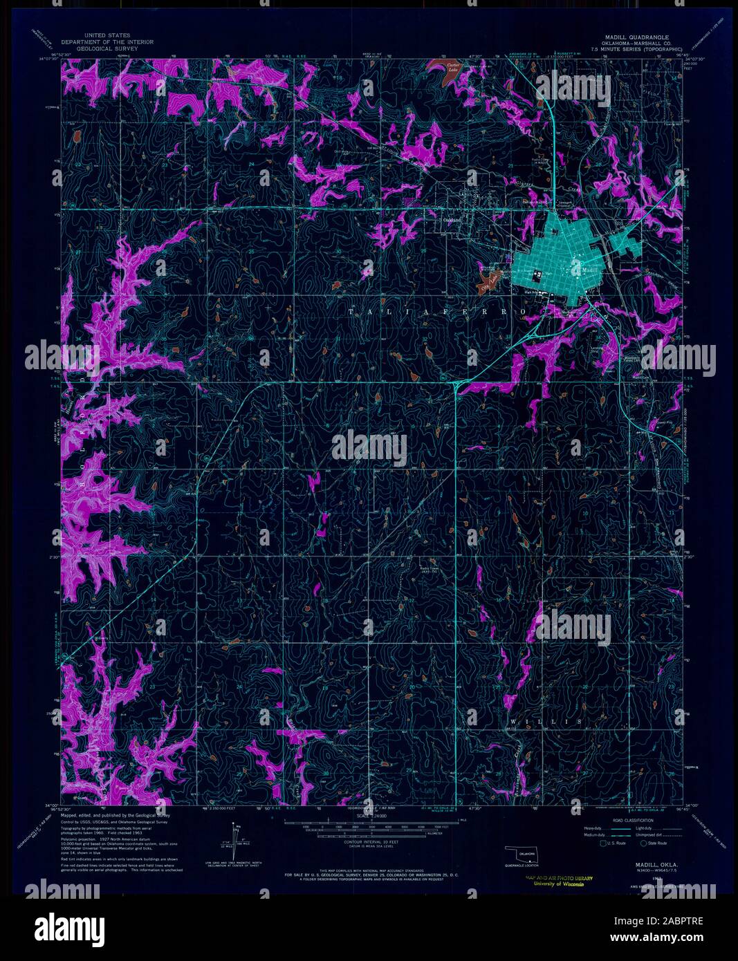 Map of madill oklahoma hires stock photography and images Alamy