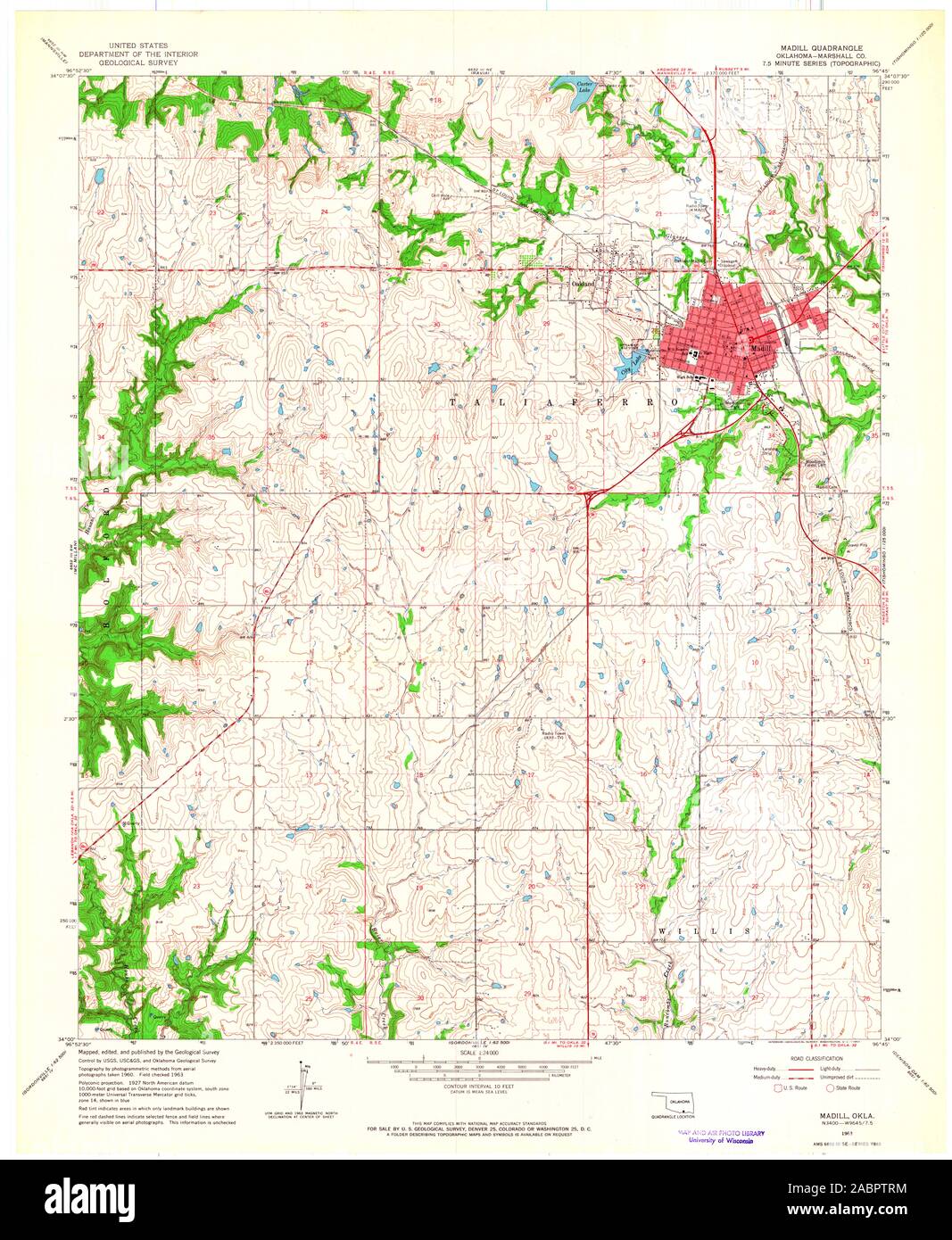 Madill oklahoma map hires stock photography and images Alamy