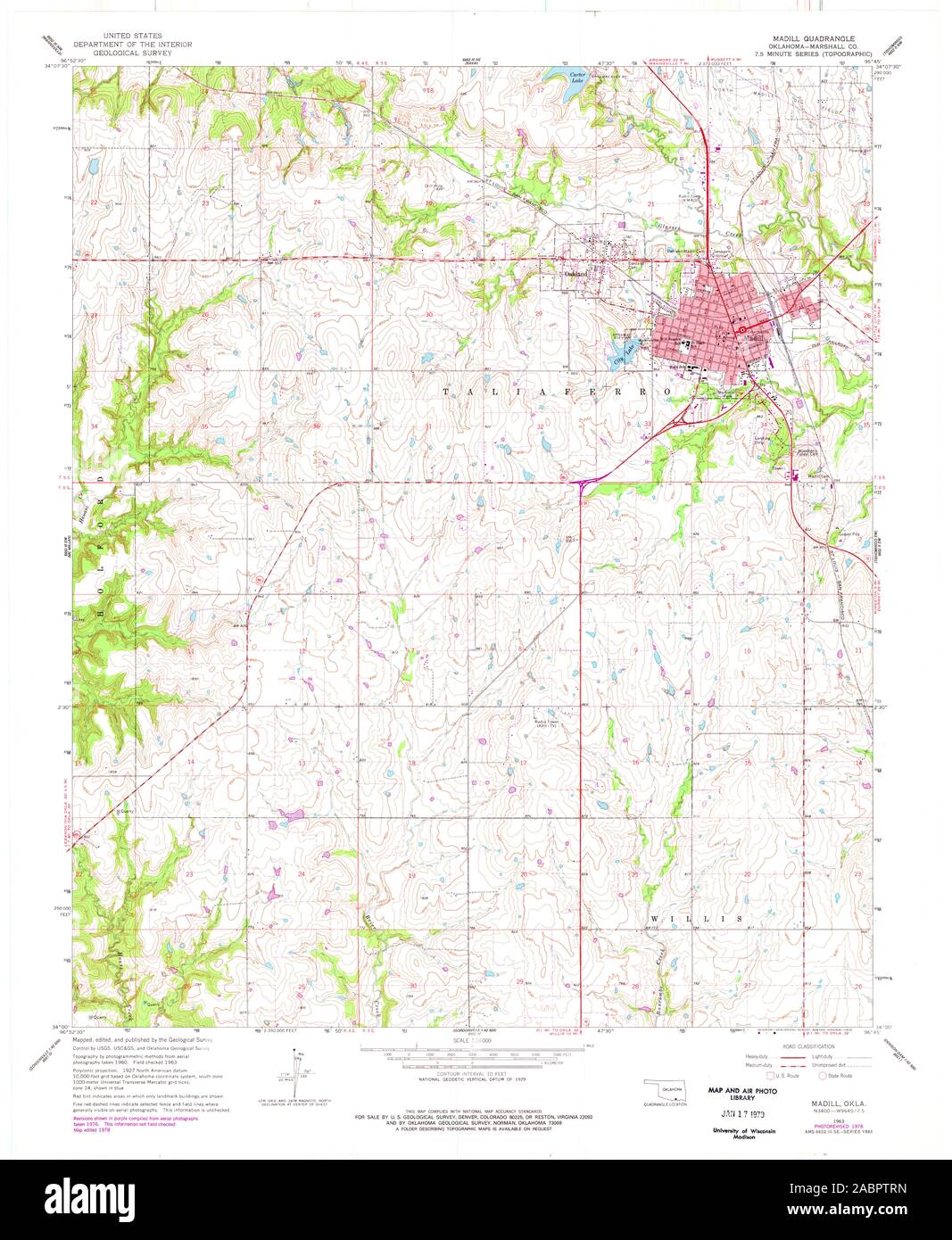 Map of madill oklahoma Cut Out Stock Images & Pictures Alamy