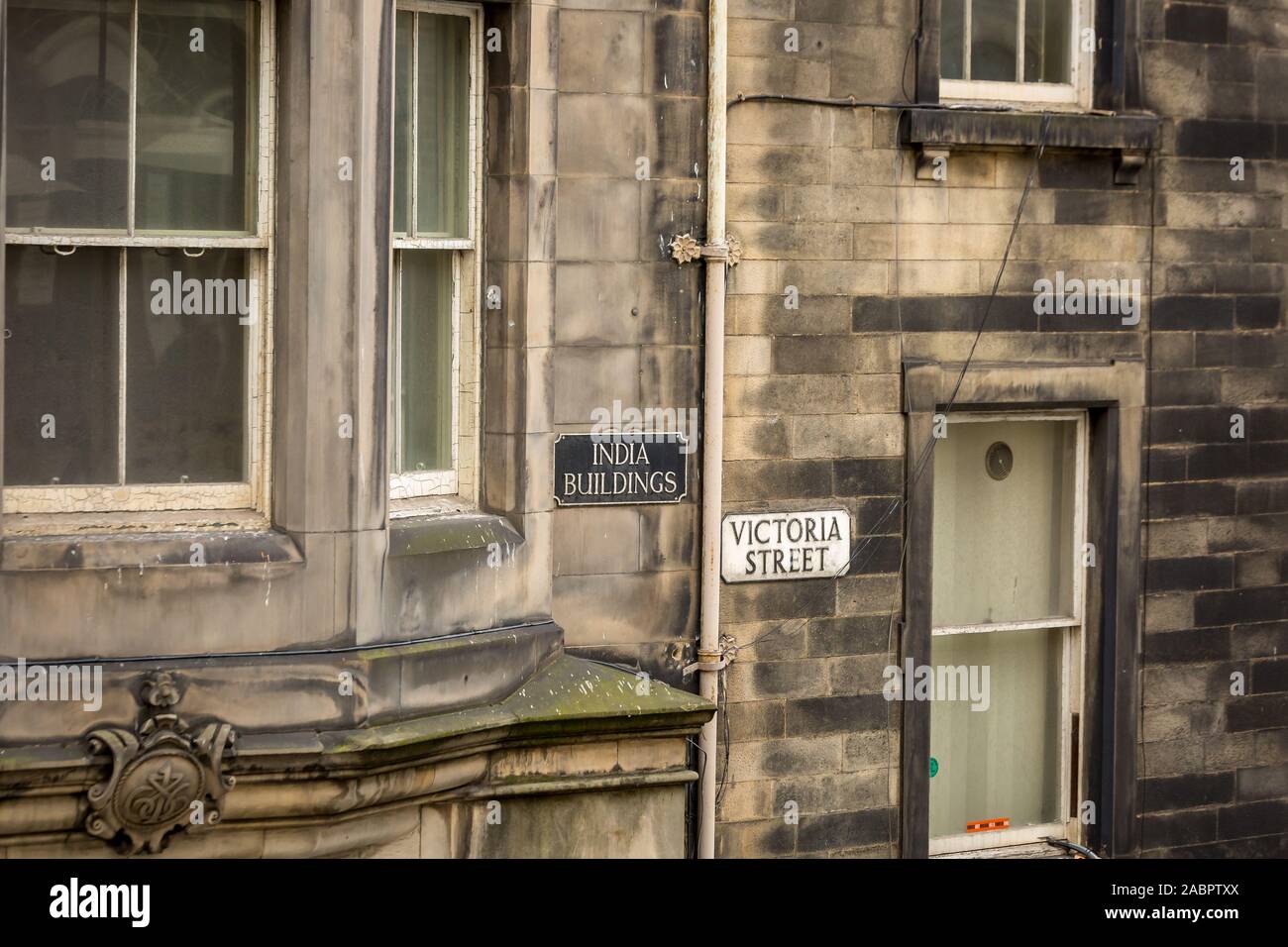 Classic street signs. Edinburgh Scotland Stock Photo Alamy