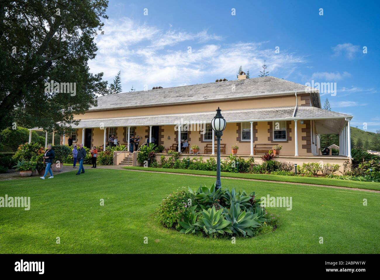 Government House in Kingston and Arthur’s Vale Historic Area, built in 1829. The precinct is one of the eleven sites making up the Australian Convict Stock Photo