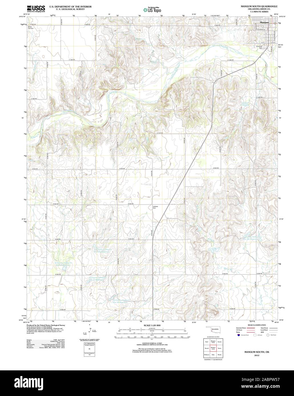 Mangum oklahoma map hires stock photography and images Alamy