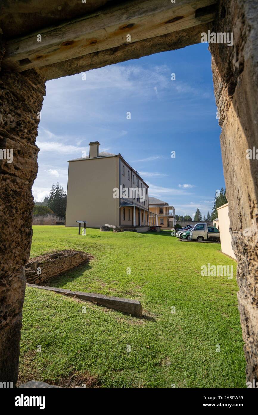 New Military Barracks in the Kingston and Arthur’s Vale Historic Area, one of the eleven sites making up the Australian Convict Sites World Heritage P Stock Photo