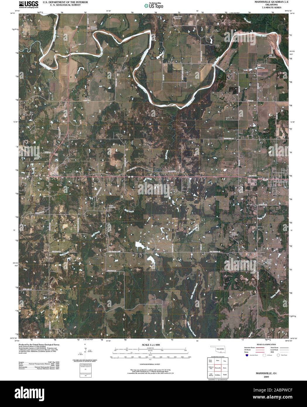Map of mannsville oklahoma hires stock photography and images Alamy