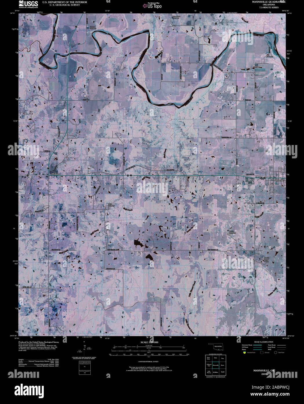 Map of mannsville oklahoma hires stock photography and images Alamy