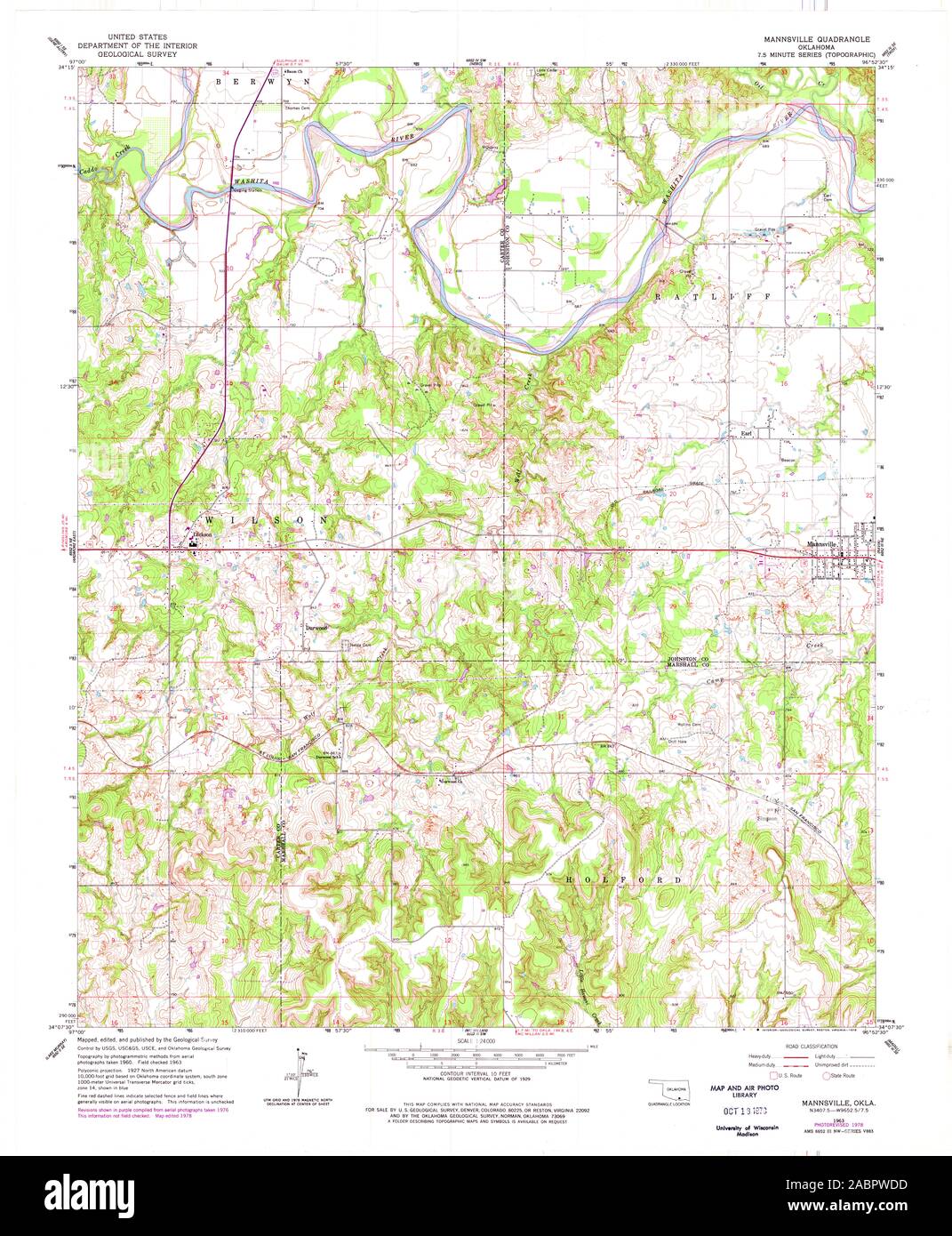 Map of mannsville oklahoma hires stock photography and images Alamy
