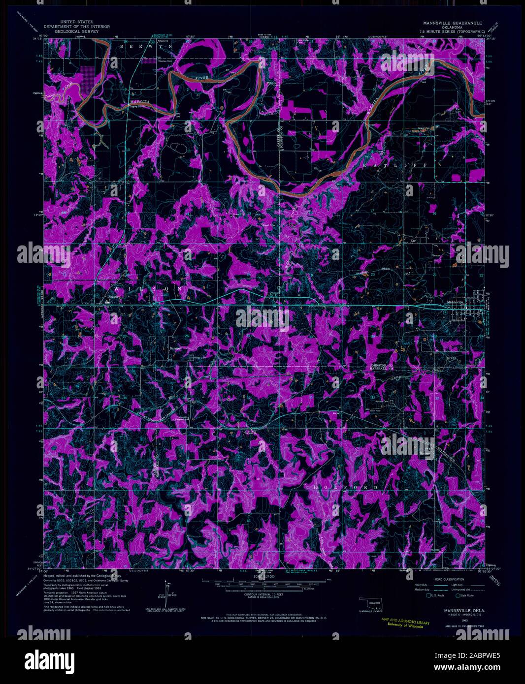 Map of mannsville oklahoma hires stock photography and images Alamy