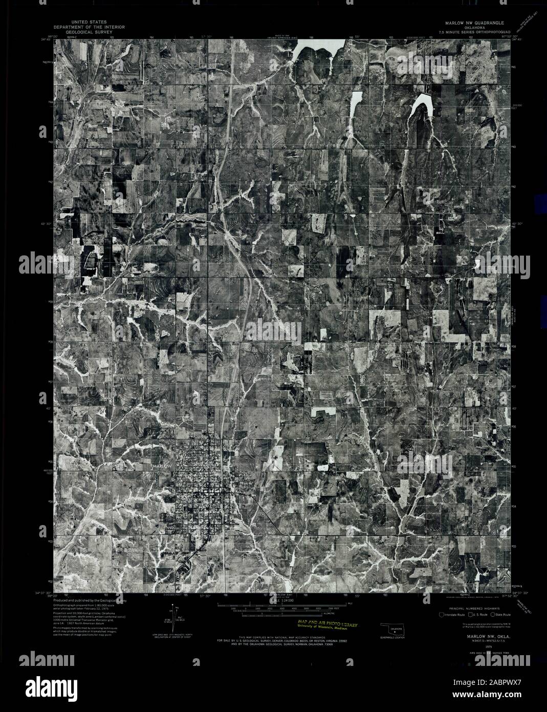 Map of marlow oklahoma hires stock photography and images Alamy