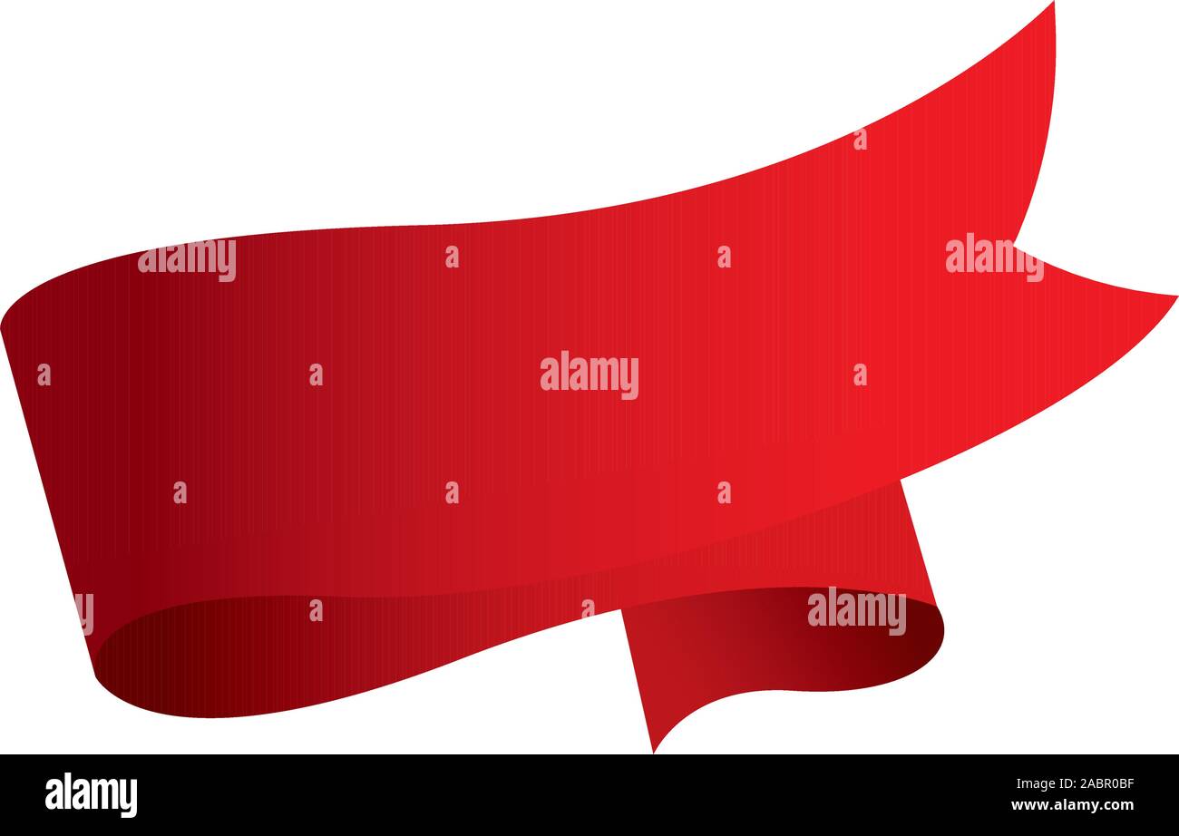 Isolated red ribbon Stock Vector