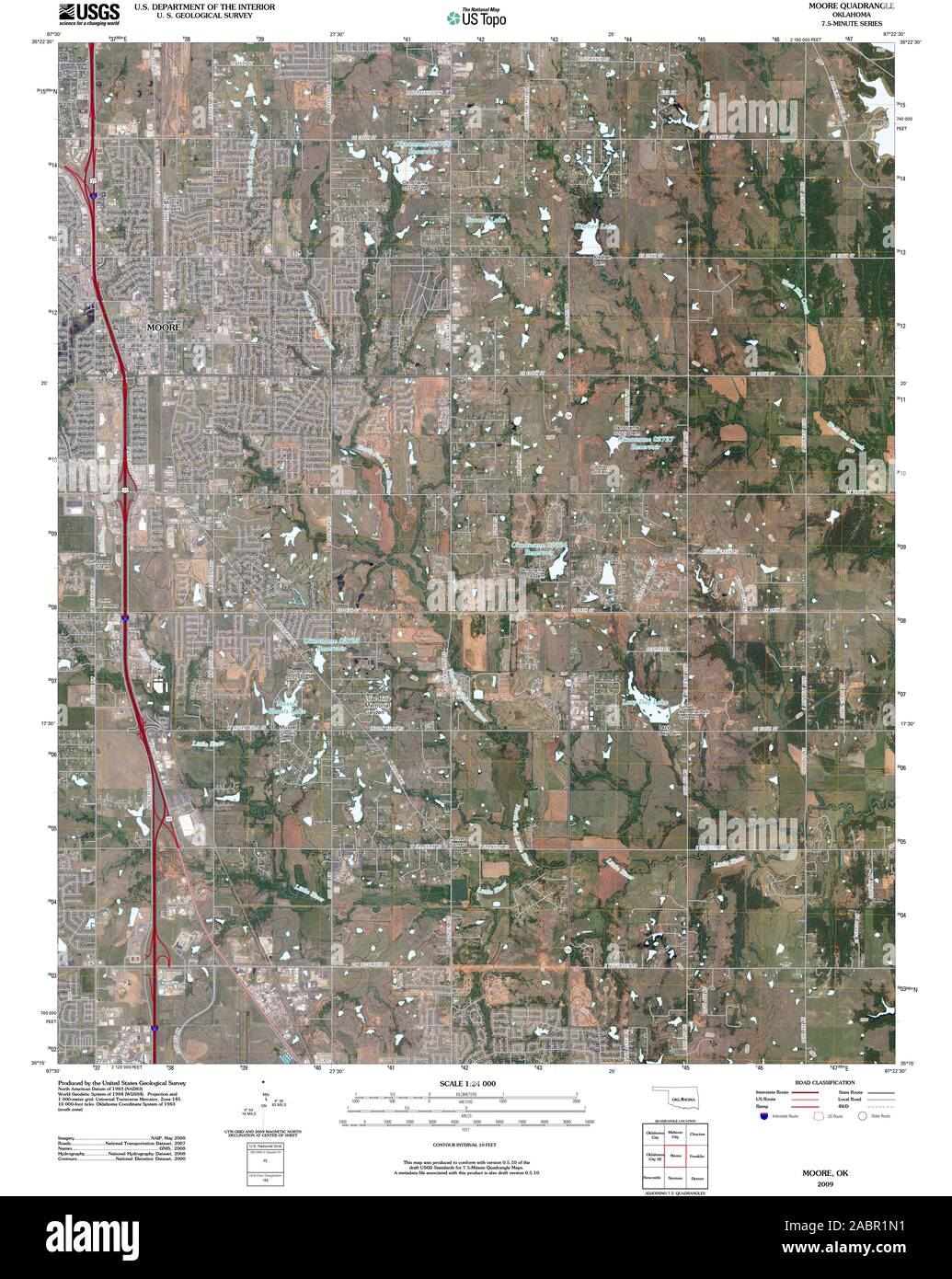 Map of moore oklahoma hi-res stock photography and images - Alamy