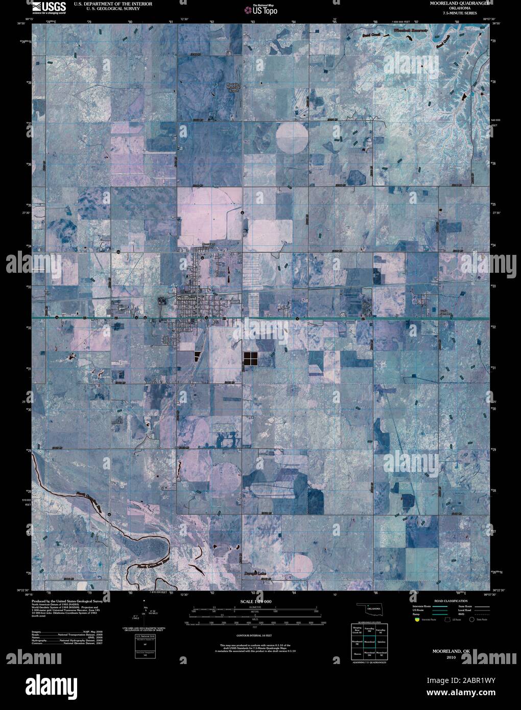 Map of mooreland oklahoma hi-res stock photography and images - Alamy