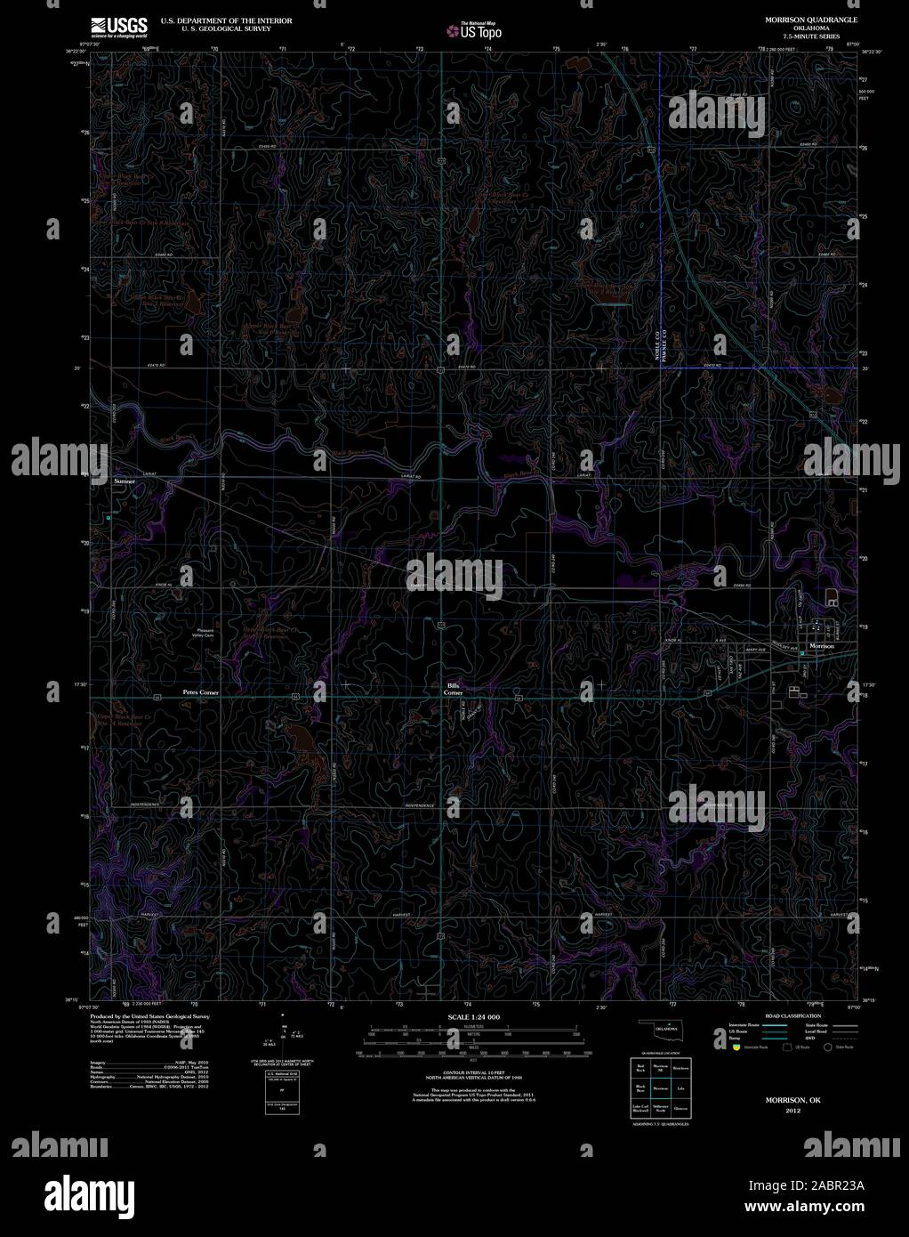 Map of morrison oklahoma hires stock photography and images Alamy