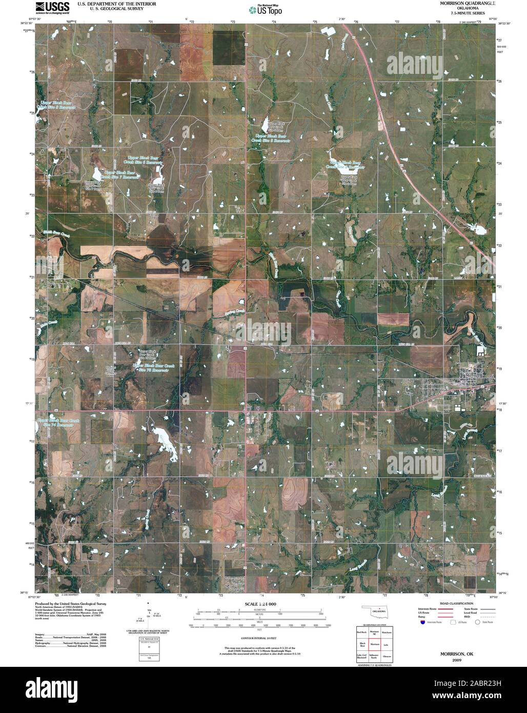 Map of morrison oklahoma Cut Out Stock Images & Pictures Alamy