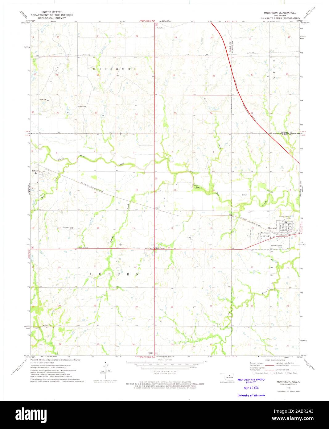 Map of morrison oklahoma hires stock photography and images Alamy