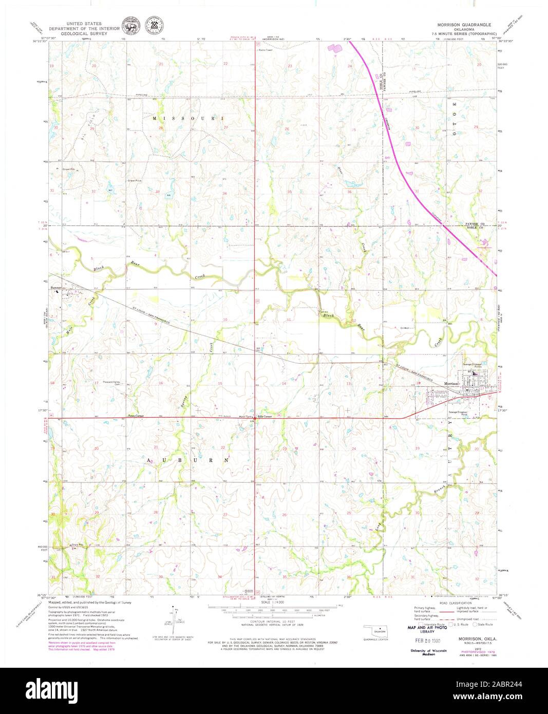 Map of morrison oklahoma hires stock photography and images Alamy