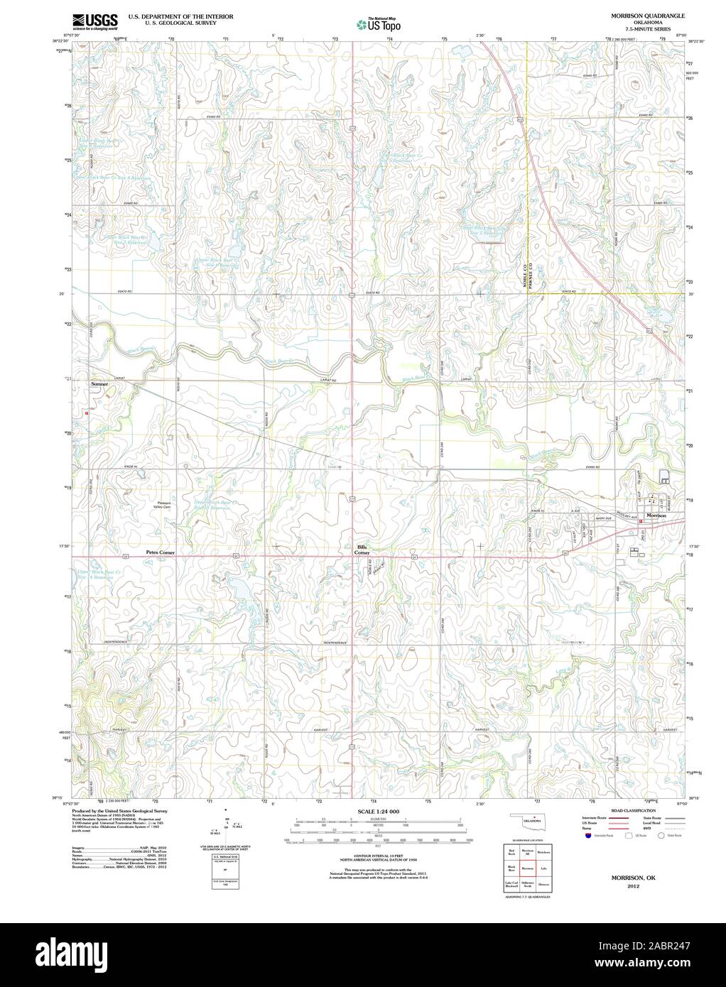 Map of morrison oklahoma hires stock photography and images Alamy