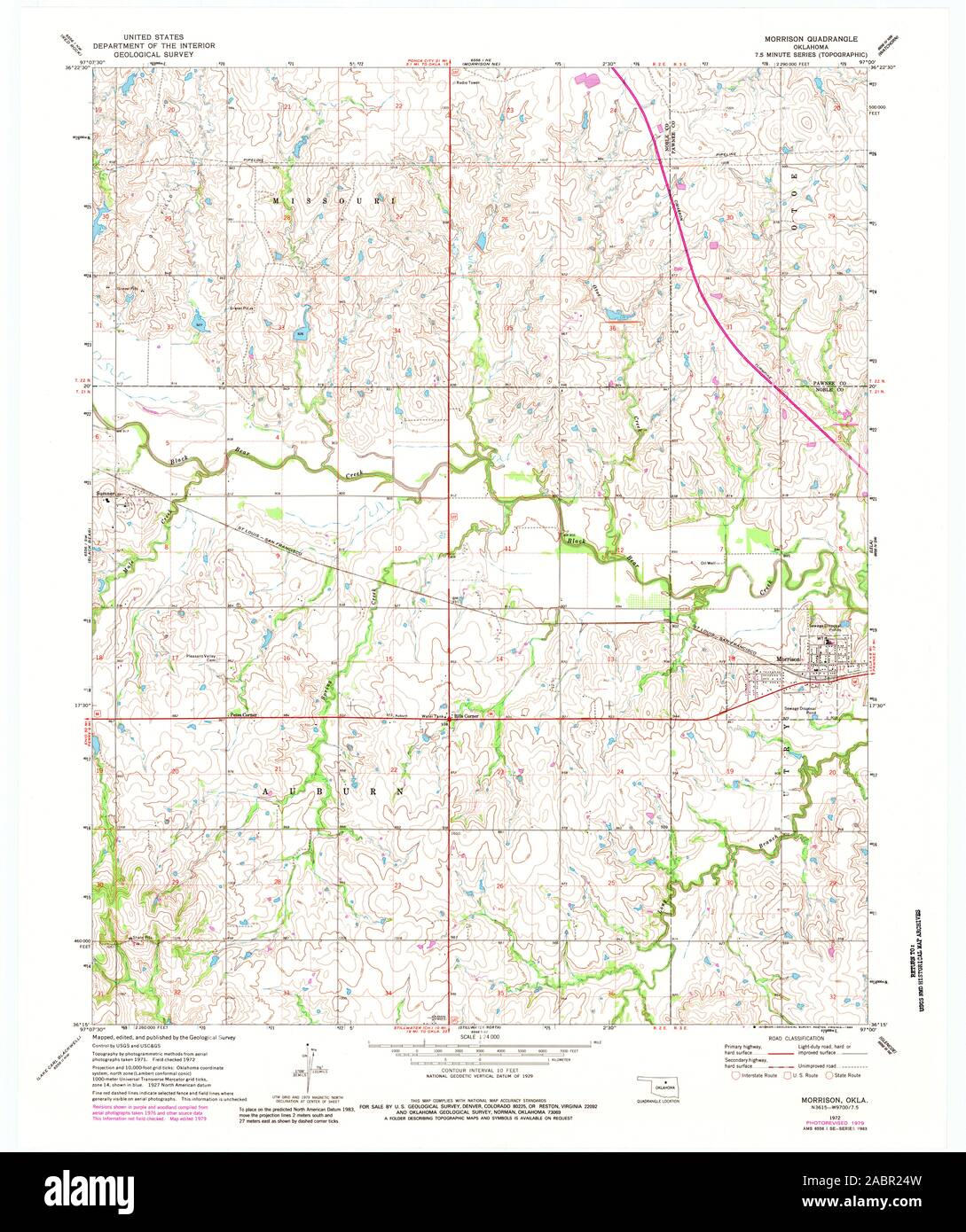 Map of morrison oklahoma hires stock photography and images Alamy
