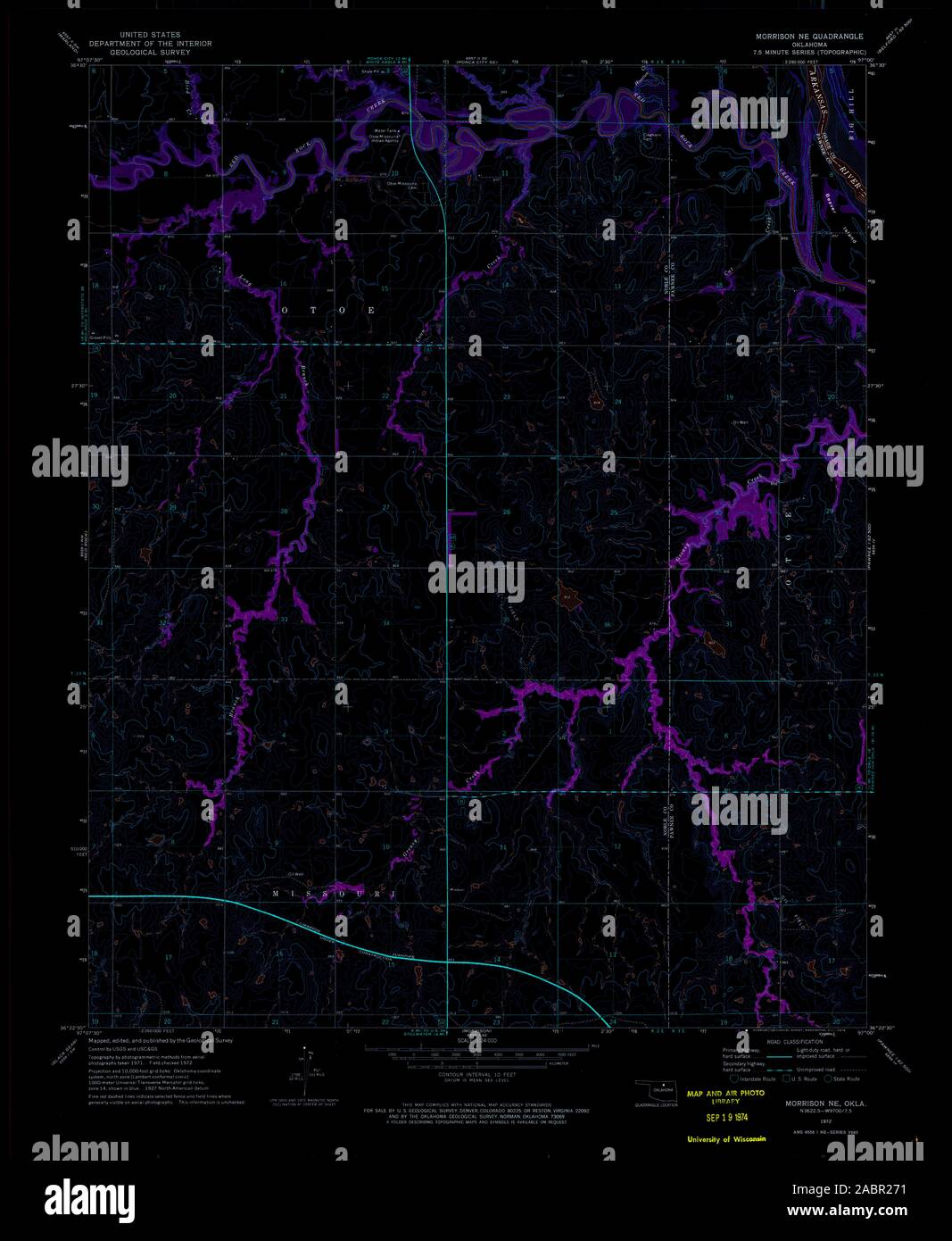 Map of morrison oklahoma hires stock photography and images Alamy