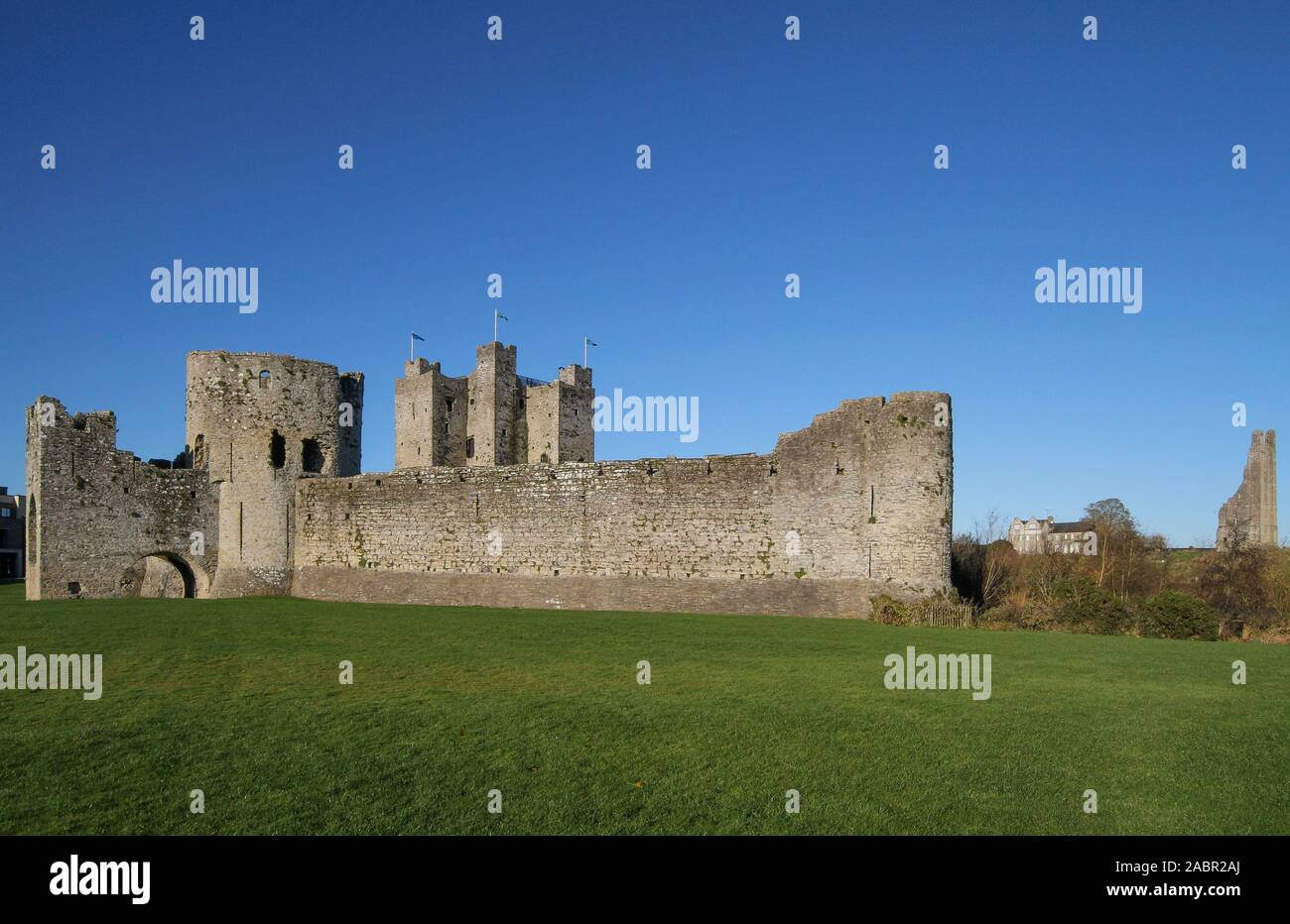 Blue Sky And Sunshine At A Large Irish Castle The Largest Norman blue-sky-and-sunshine-at-a-large-irish-castle-the-largest-norman