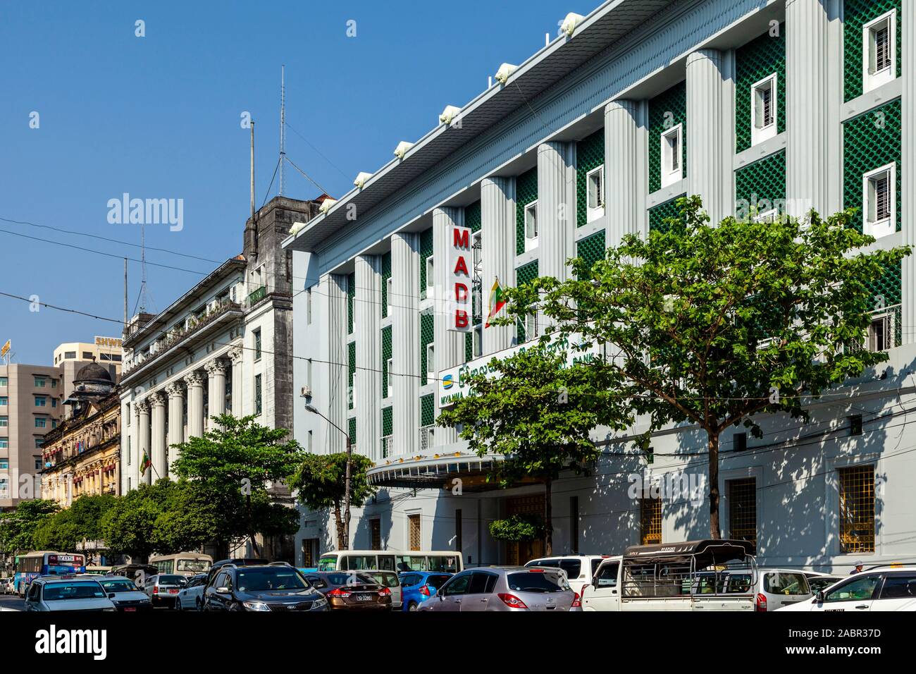 The Myanmar Agricultural Development Bank Building, Yangon, Myanmar. Stock Photo