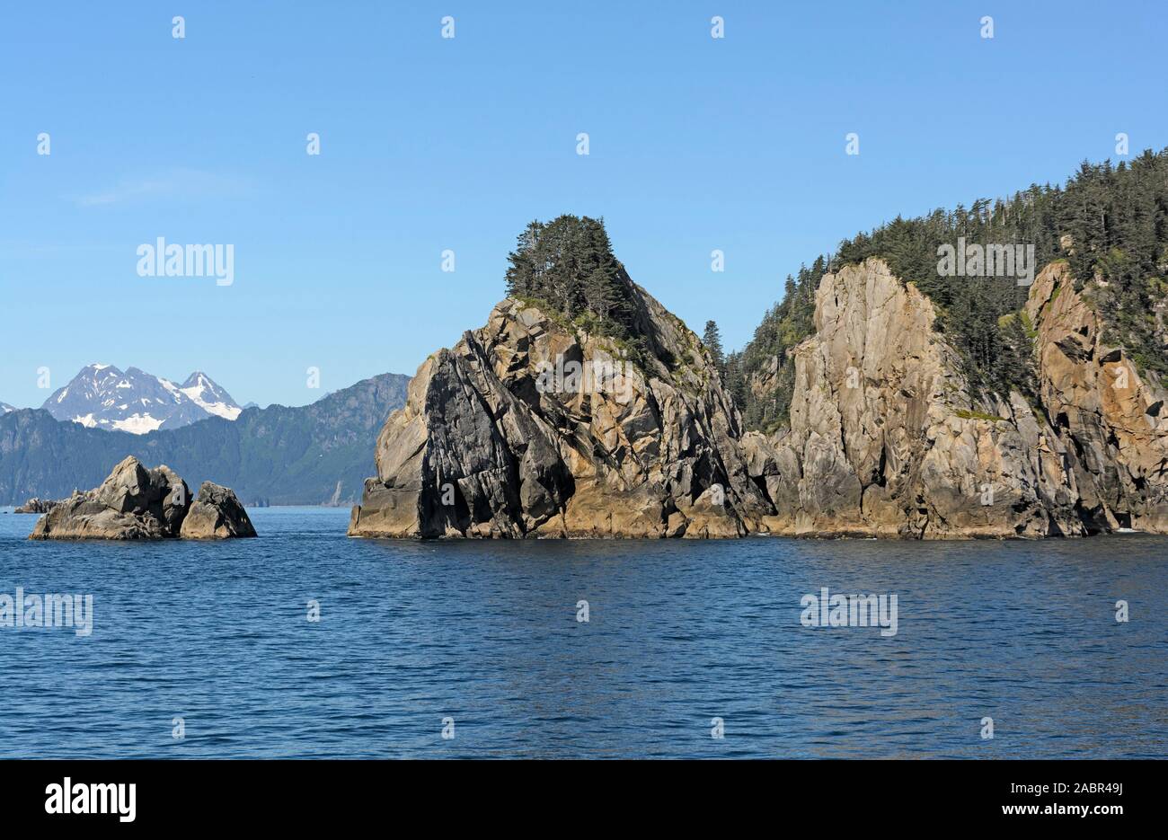 Rugged Islands on Remote Coast in Kenai Fjords National Park in Alaska ...