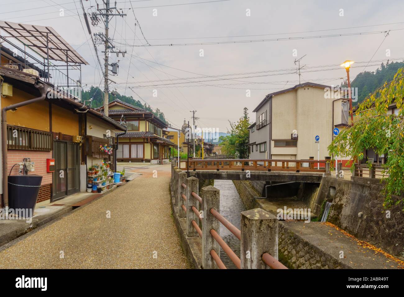 Takayama, Japan October 2, 2019 View of the Enako river and