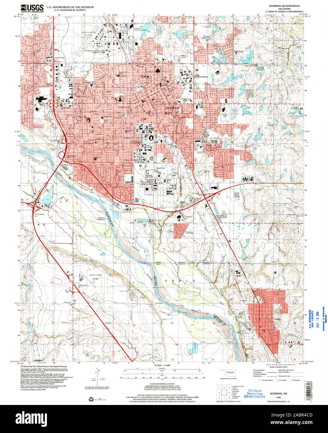 Map of norman oklahoma hi-res stock photography and images - Alamy