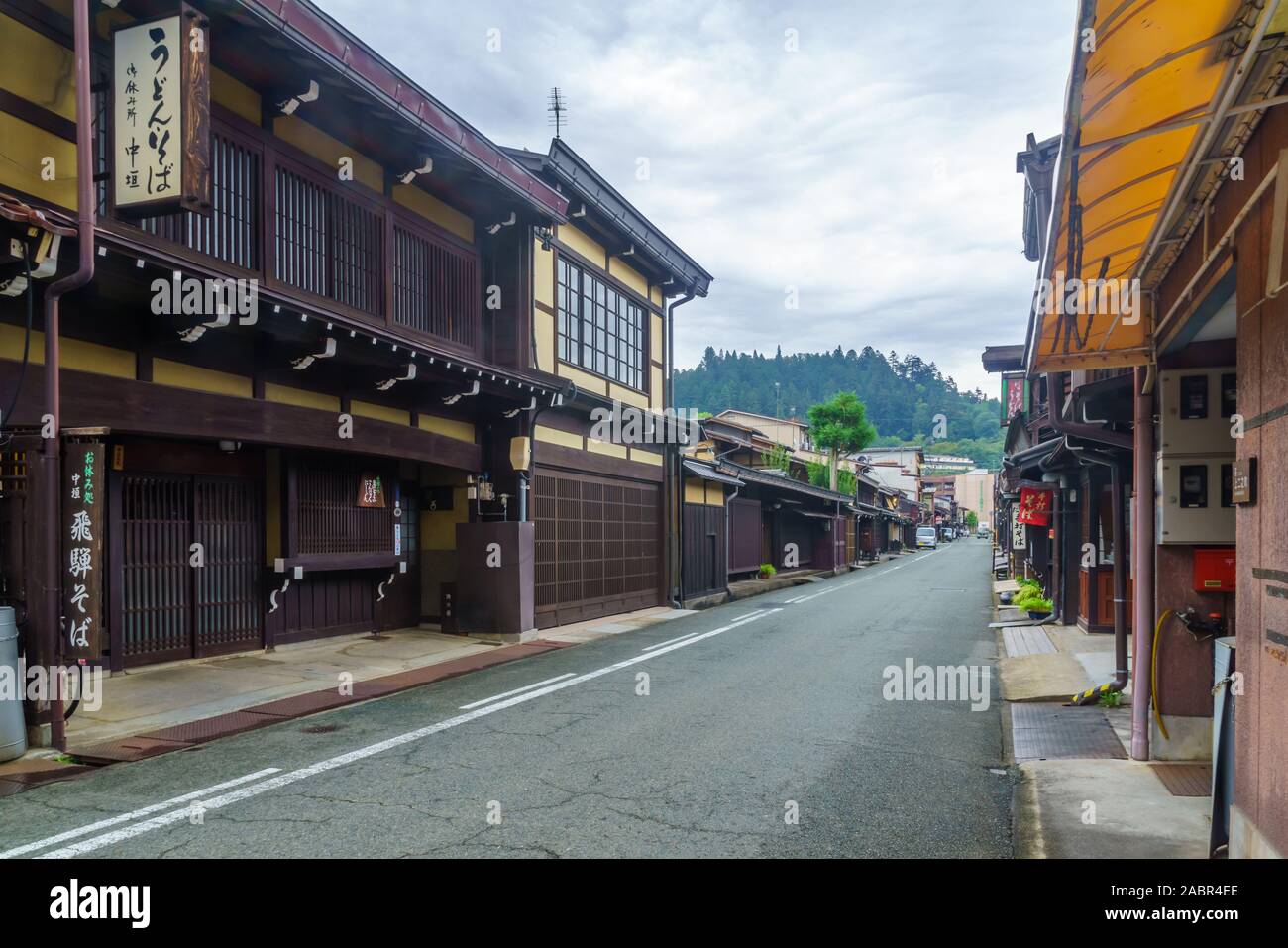 Takayama, Japan October 3, 2019 View of traditional Japanese houses