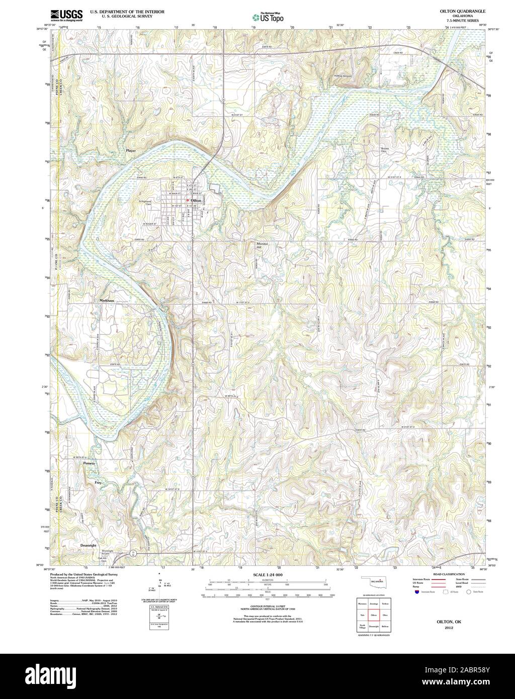 Map of oilton oklahoma hires stock photography and images Alamy
