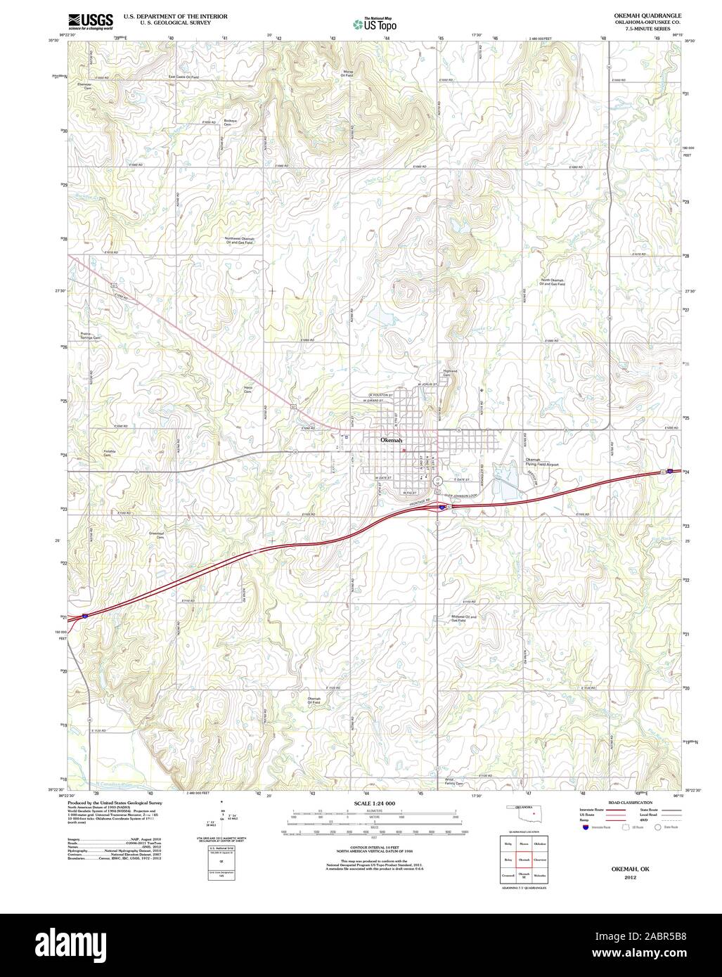 Map of okemah oklahoma hires stock photography and images Alamy