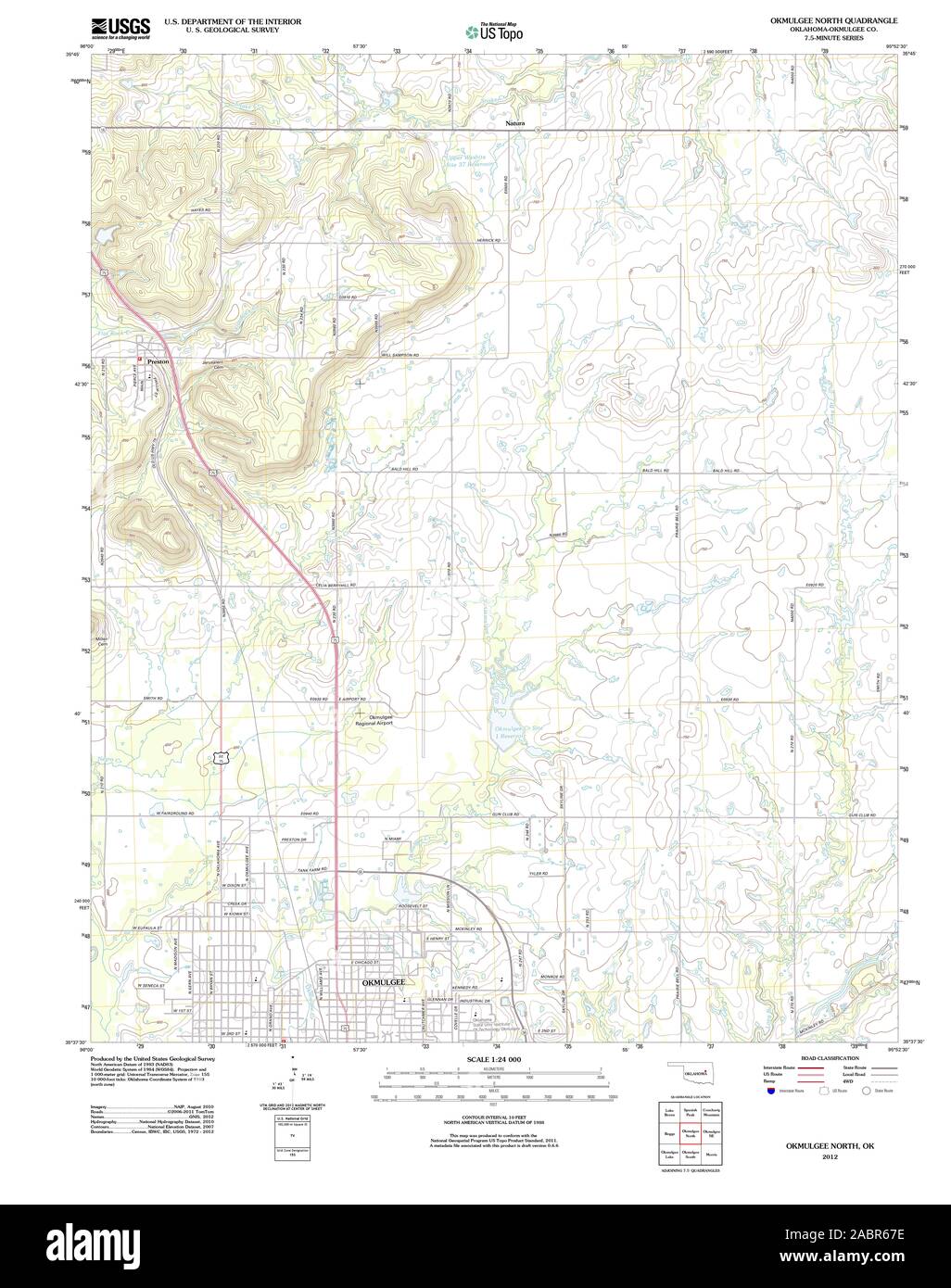 Map of okmulgee oklahoma hires stock photography and images Alamy