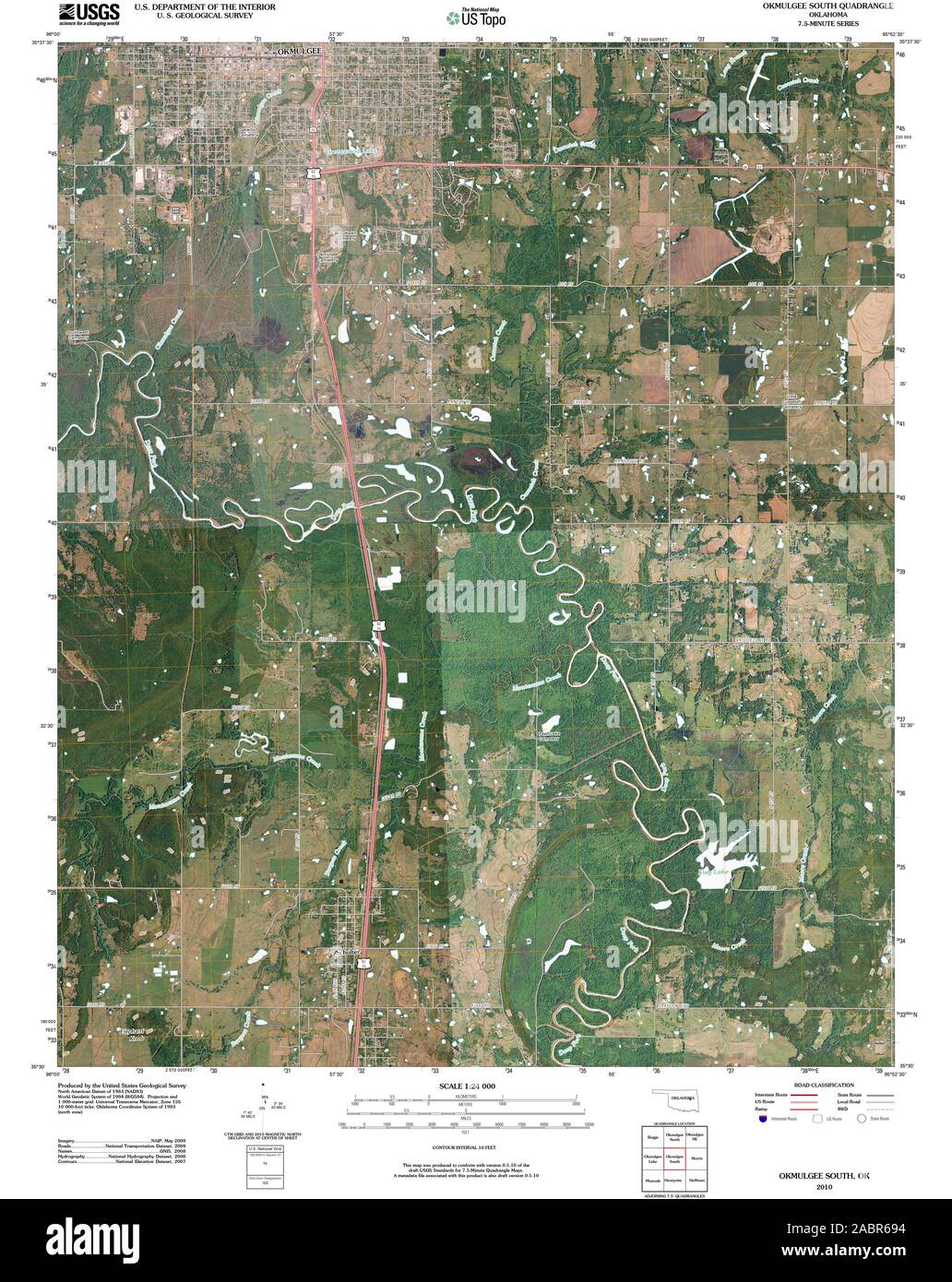 Map of okmulgee oklahoma hires stock photography and images Alamy
