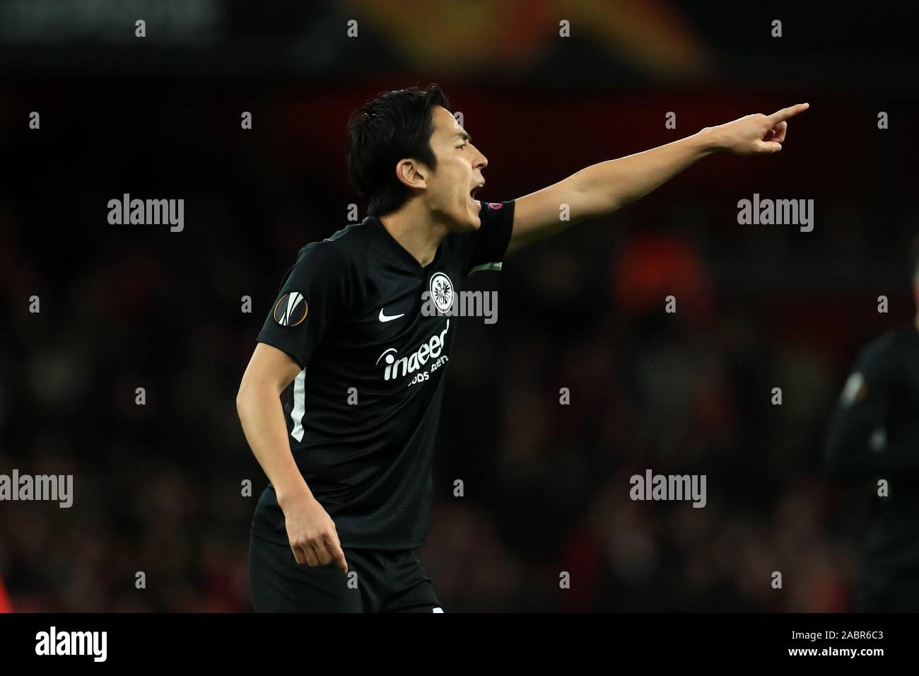 London, UK. 28th November, 2019. Makoto Hasebe of Eintracht Frankfurt during the UEFA Europa League match between Arsenal and Eintracht Frankfurt at the Emirates Stadium, London on Thursday 28th November 2019. (Credit: Leila Coker | MI News) Photograph may only be used for newspaper and/or magazine editorial purposes, license required for commercial use Credit: MI News & Sport /Alamy Live News Stock Photo