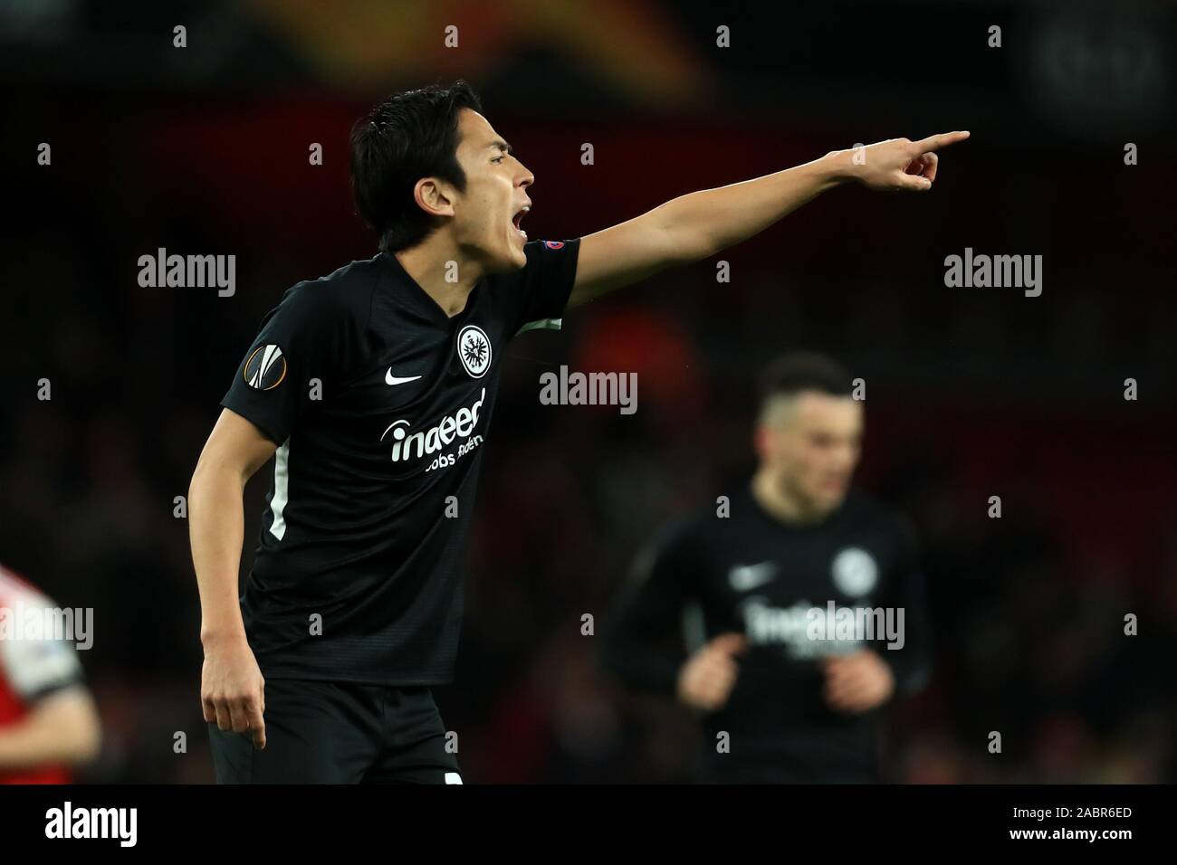 London, UK. 28th November, 2019. Makoto Hasebe of Eintracht Frankfurt during the UEFA Europa League match between Arsenal and Eintracht Frankfurt at the Emirates Stadium, London on Thursday 28th November 2019. (Credit: Leila Coker | MI News) Photograph may only be used for newspaper and/or magazine editorial purposes, license required for commercial use Credit: MI News & Sport /Alamy Live News Stock Photo