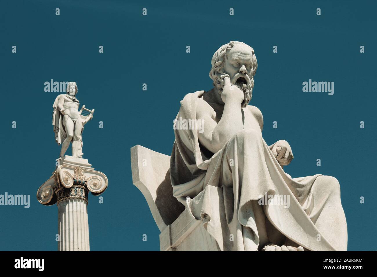 Statue of the ancient Greek philosopher Socrates in Athens, Greece, with the statue of the ancient Greek God Apollo in the background Stock Photo - Alamy Statue of the ancient Greek philosopher Socrates in Athens, Greece, with the statue of the ancient Greek God Apollo in the background Stock Photo - Alamy