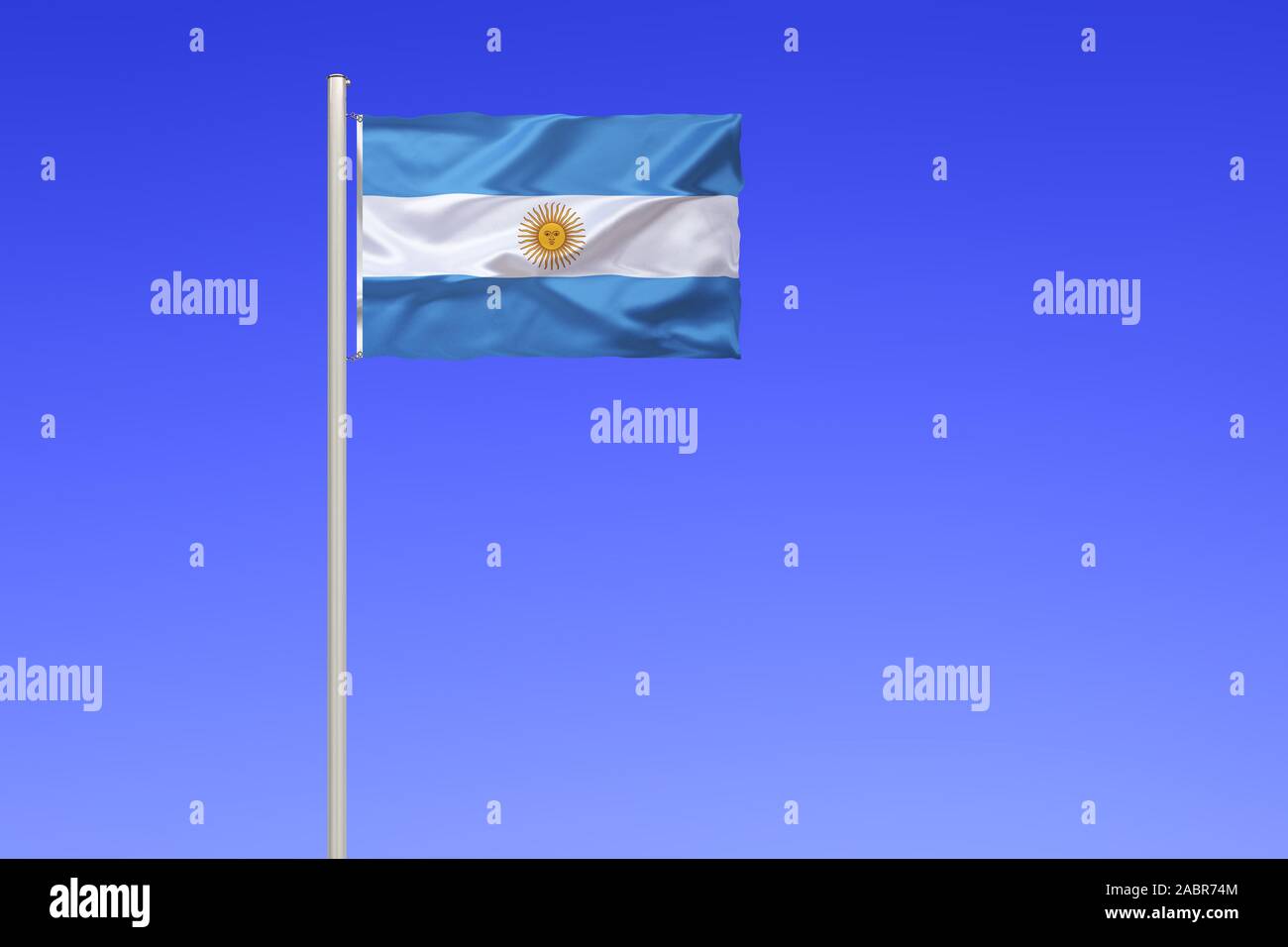 Flagge von Argentinien, Suedamerika, Stock Photo