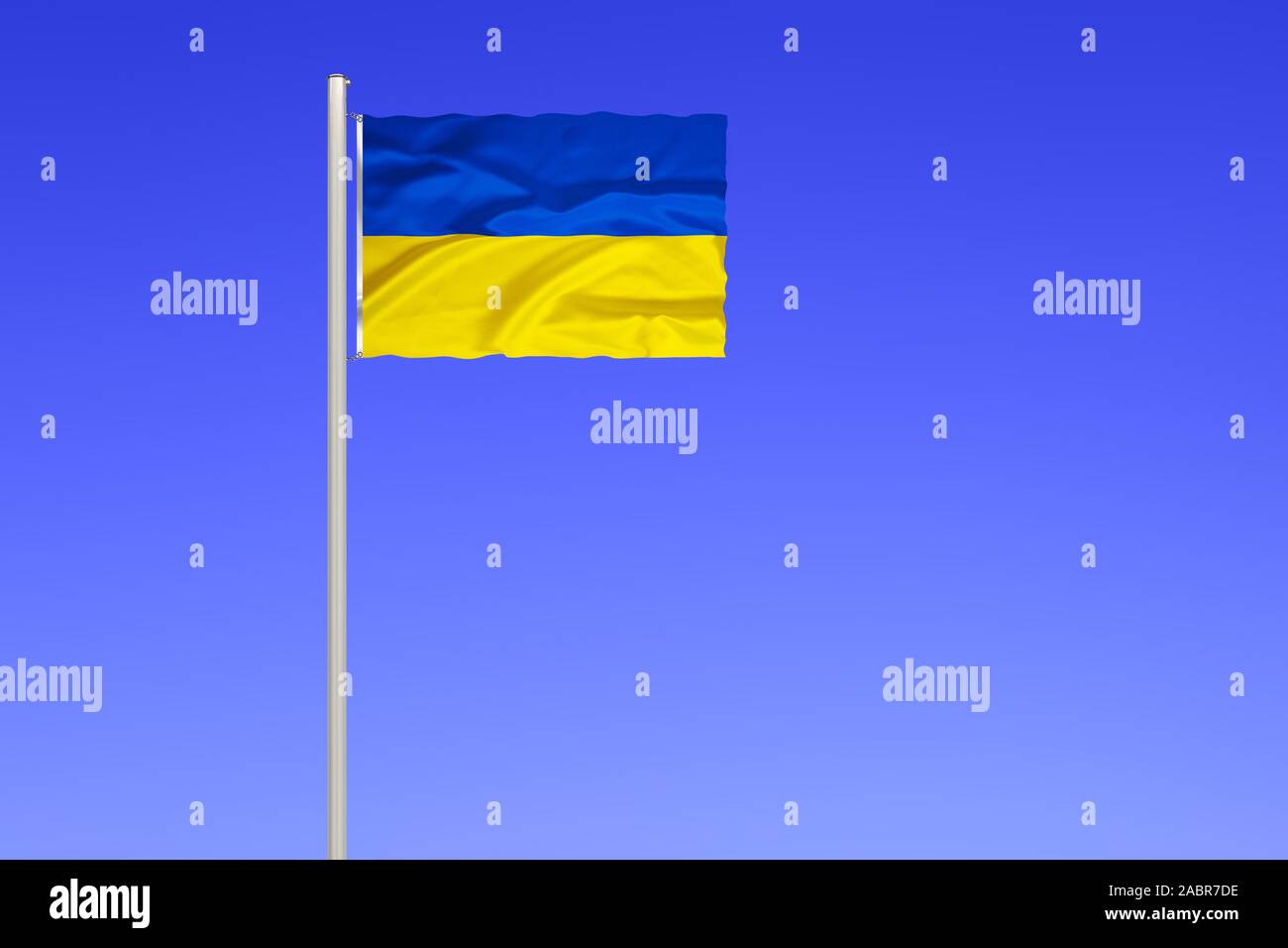 Flagge von Ukraine, Osteuropa Stock Photo