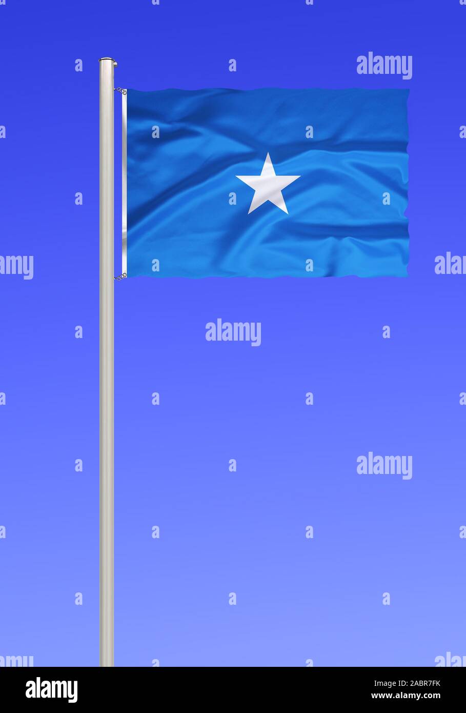 Flagge von Somalia, Ostafrika, Afrika Stock Photo