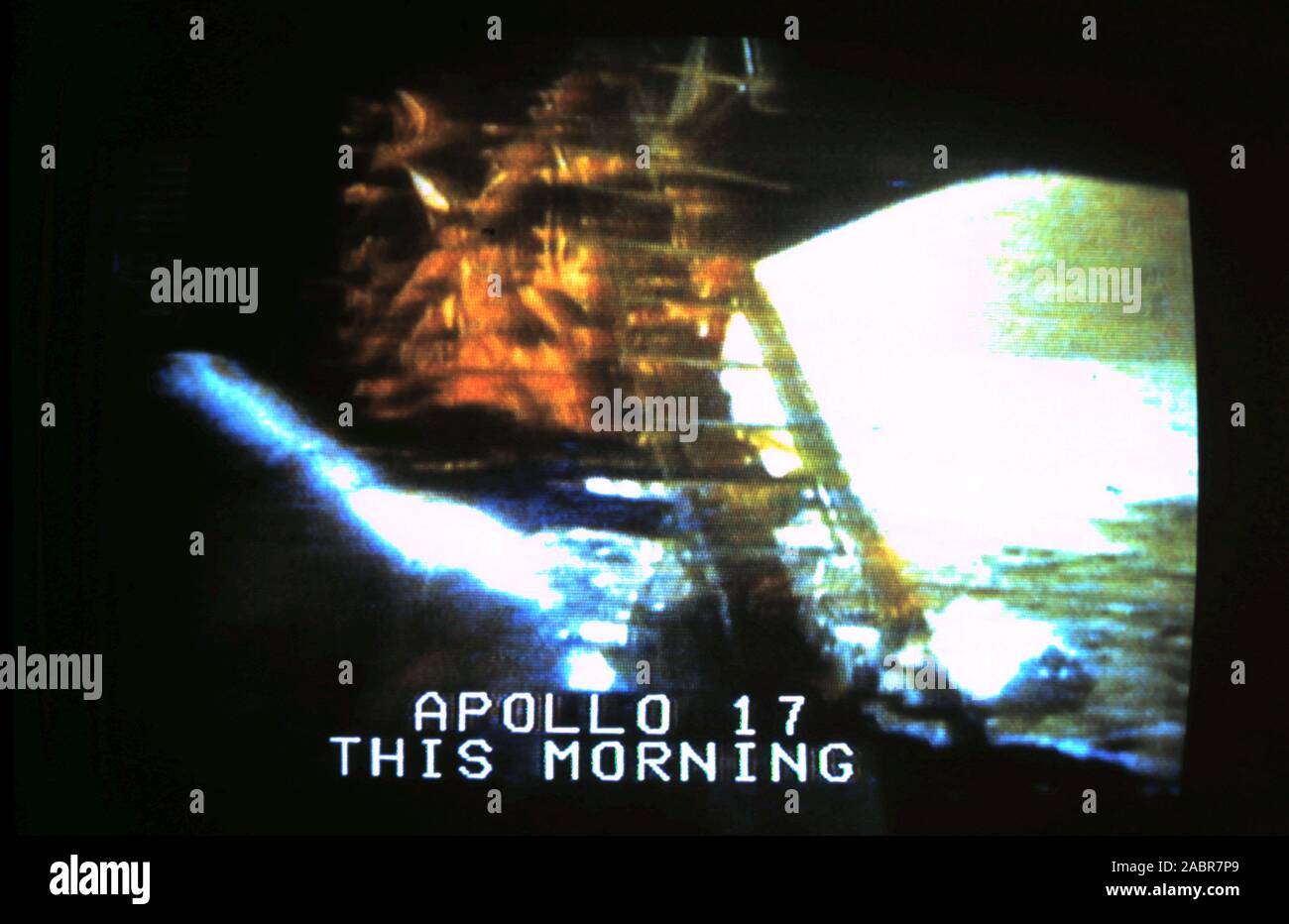 Apollo17-MoonLanding-Teleclip Stock Photo