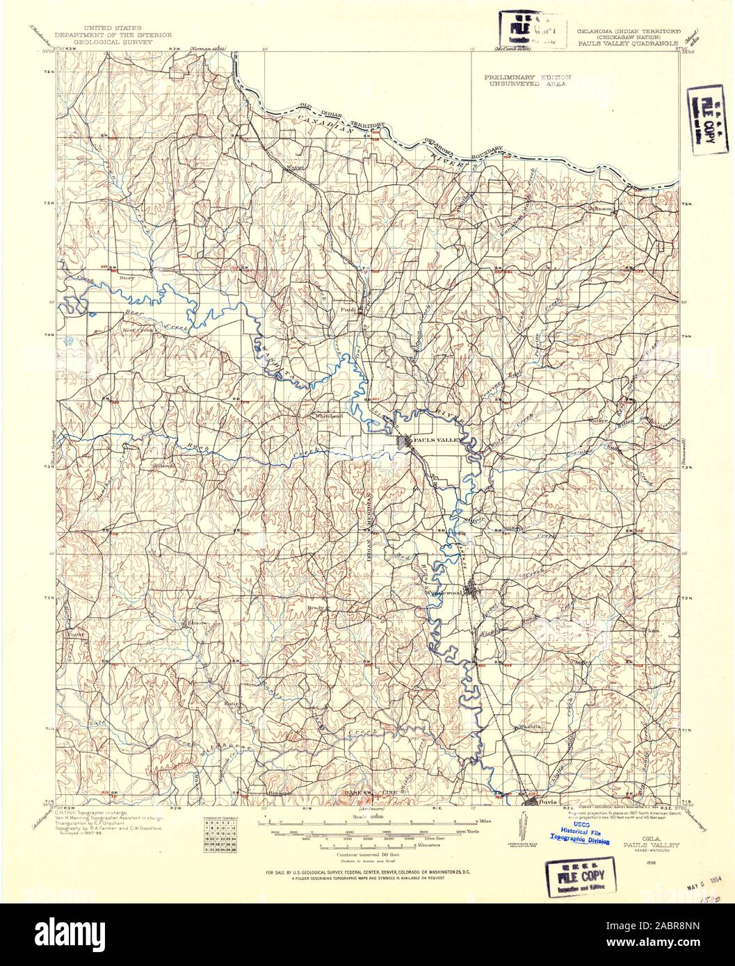 Map of pauls valley oklahoma hires stock photography and images Alamy