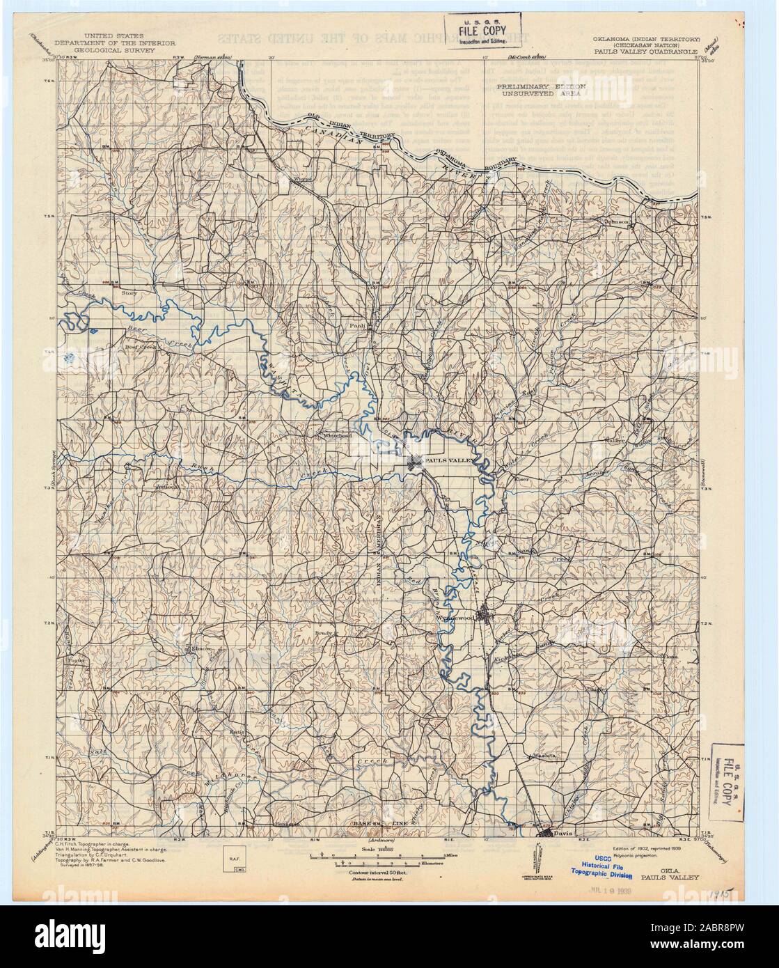 Map of pauls valley oklahoma hires stock photography and images Alamy